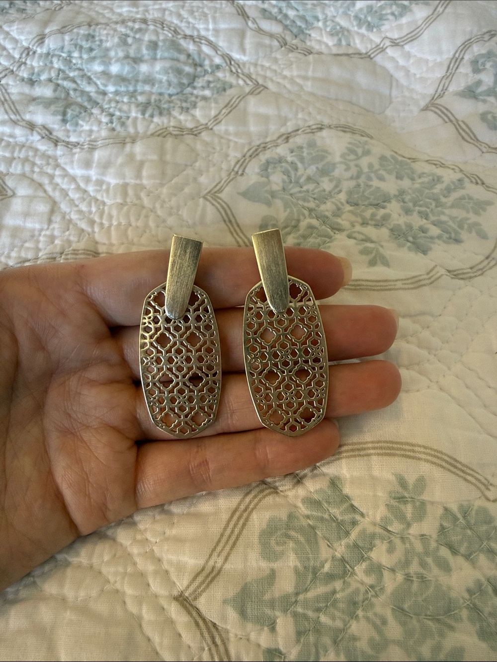 Kendra Scott Gold Statement Earrings